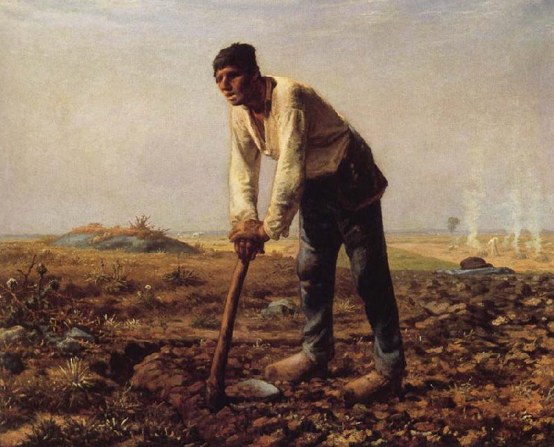 Jean Francois Millet The man with the Cut Spain oil painting art